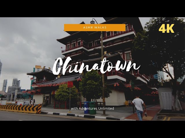 A Walk in Chinatown |  Sights and Sounds of Singapore  | 4K ASMR City Walk