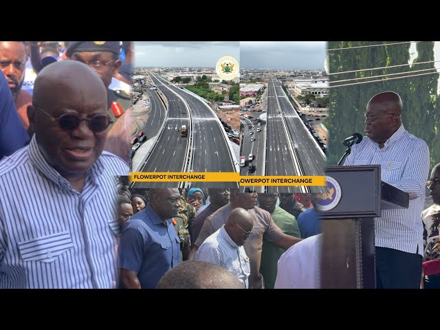 Nana Addo B0re😱‼️ Watch How He Stops In The Middle of His Speech; Commissioning Biggest Flyover.