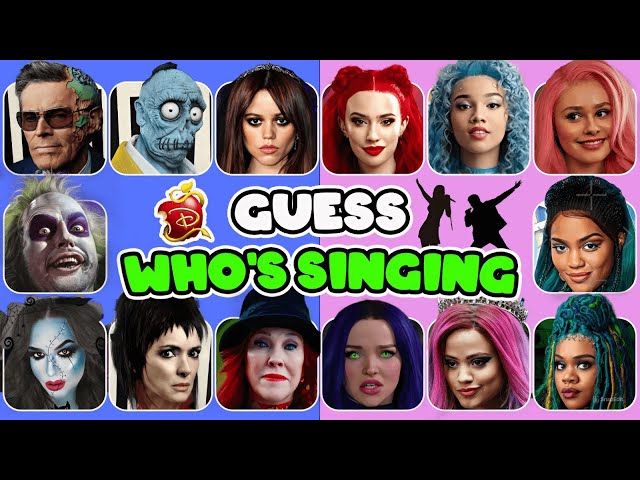 Guess Who's Singing?🎶 Descendants vs Beetlejuice🎤Red, Mal, Evie, Carlos vs Beetlejuice, Astrid Deetz