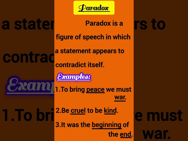 Paradox #englishliterature #poetry #figureofspeech #parodox