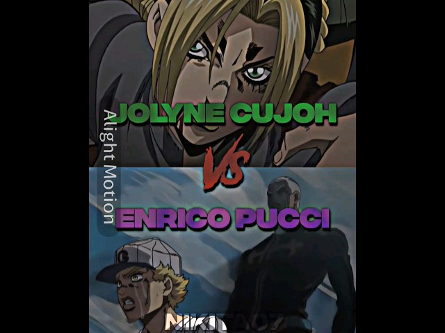 JoJo heroes Vs JoJo villains // Jolyne Cujoh Vs Enrico Pucci // 6 part #shorts