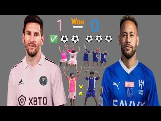 Team Messi vs Team Neymar CHALLENGE 🤔🐐 #viral #footballchallange #football #messi #neymar #video