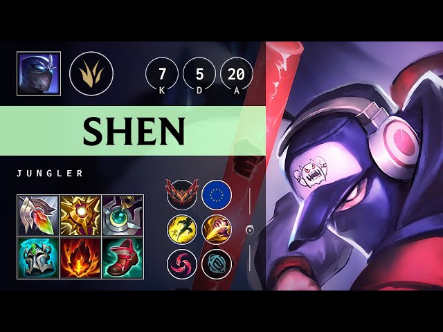 Shen Jungle vs Nidalee: Killing spree - EUW Grandmaster Patch 14.22