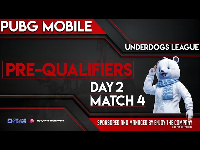 Pubg Mobile Underdogs Cup [PMUC] | Pre-Qualifiers Match-4| Day-2