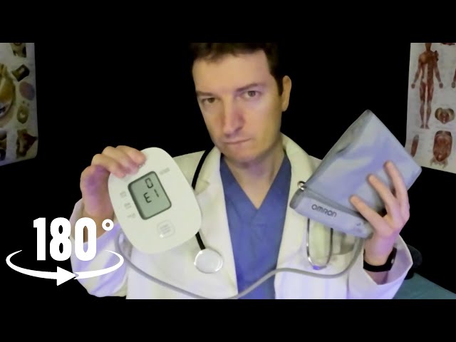 ASMR VR180 | Physical Exam - Blood Pressure, Face Touching, Otoscope 🩺