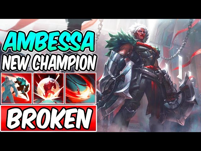 AMBESSA MEDARDA - NEW BROKEN CHAMPION FULL AD GAMEPLAY | Build & Runes Season 14 | League of Legends