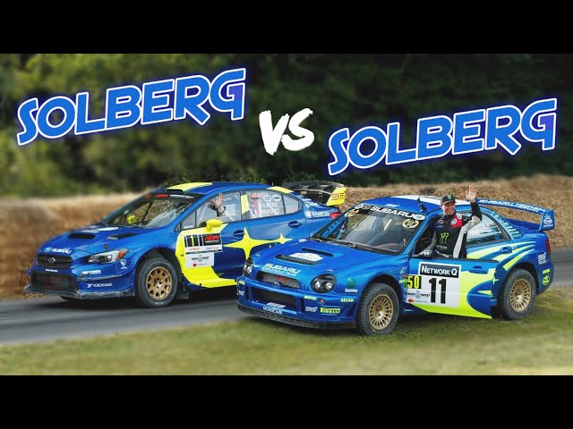 Petter Solberg VS Oliver Solberg SHOW at Goodwood! - Subaru S7 WRC, WRX STI, Polo R WRX, DS3 WRX!