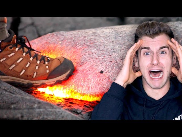 Guy Tries To Walk On Hot Lava