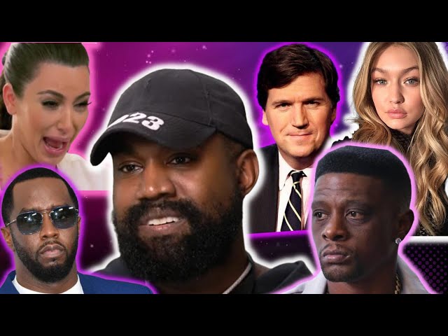 Kanye Goes on The Tucker Carlson show then proceeds to Drag Diddy, Kim, Boosie, Gigi hadid and more!