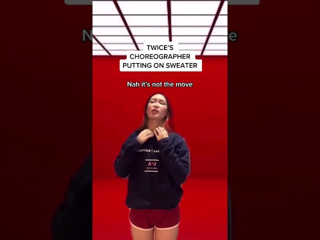 Twice's choreographer putting on sweater #shorts #youtubeshorts #twiceicantstopme