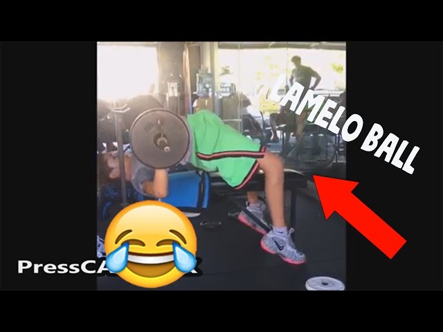 LAMELO BALL HILARIOUS BENCH PRESS!!