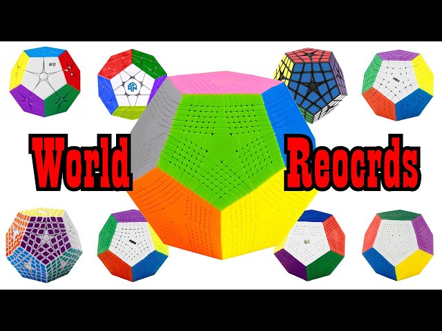 Every Rubik's cube *MEGAMINX* World Record, from 2x2 to 13x13