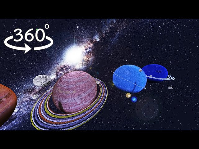 🌌Solar System - 360° Minecraft [VR]  4K 60FPS🌎