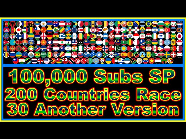 [100000 Subs SP] 200 countries  marble race | 30 another version in Algodoo | Marble Factory