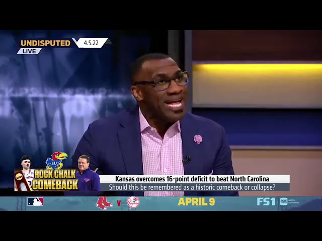 Shannon Sharpe can't believe Kansas overcomes 16-point deficit to beat North Carolina