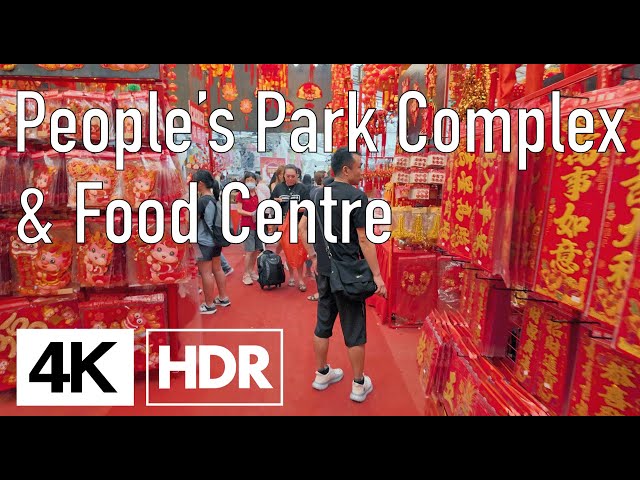 People's Park Complex & Food Centre in Singapore's Chinatown | 4K HDR with Binaural Audio