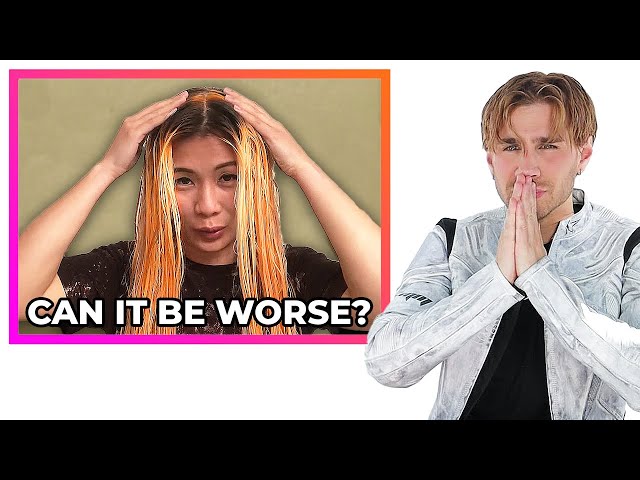 Hairdresser Reacts To Catastrophic Bleach Fails