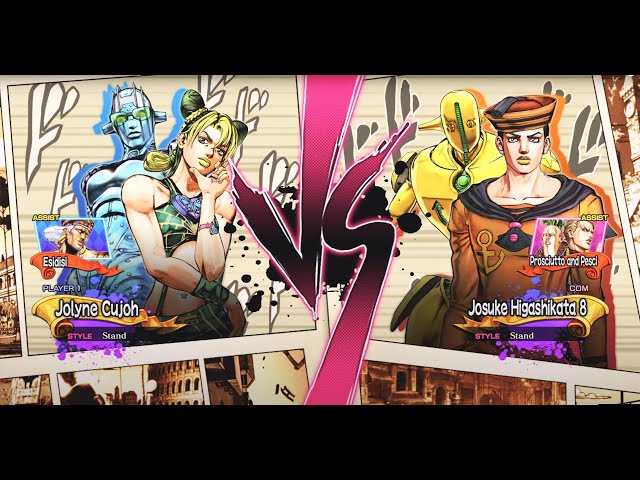 "Thrilling Jolyne vs Josuke Fight - JoJo's Bizarre Adventure PS5"