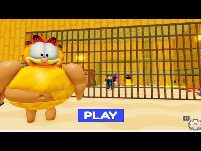 NEW GARFIELD BARRY'S PRISON RUN OBBY GAMEPLAY #roblox #scaryobby #gaming #obby #viralvideo #ytshorts