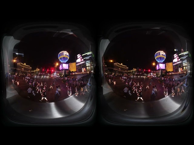 Vegas Strip on the Deuce: 8K 3D 180° VR Bus Experience at night, just people watching and cruising!