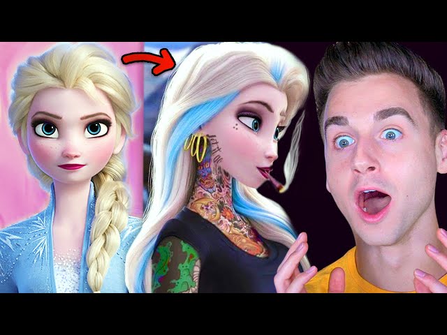 Disney PRINCESSES Turned Into Modern  Bad Girls..(Glow Ups)