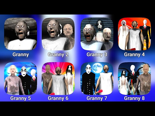 Granny 1, 2, 3, 3, 4, 5, 6, 7 & 8 Full Gameplay || Granny 4 | Granny Mod | Granny Grandpa Game