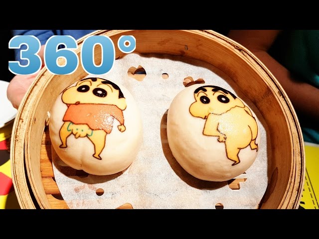 Japanese food dumpling characters Gudetama 360° VR 4K