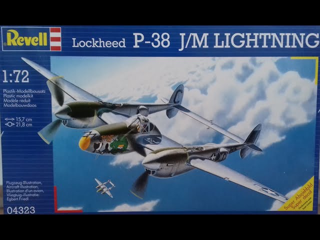 WHATS IN THE BOX? VINTAGE 1991; REVELL, 1/72, 04323. LOCKHEED P-38 LIGHTNING J/M. KIT REVIEW No. 95.