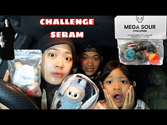 CHALLENGE SERAM MAKAN CANDY BLACK DEATH DALAM KERETA TENGAH MALAM,CACA TERPAKSA KENE KUAT 😱‼️