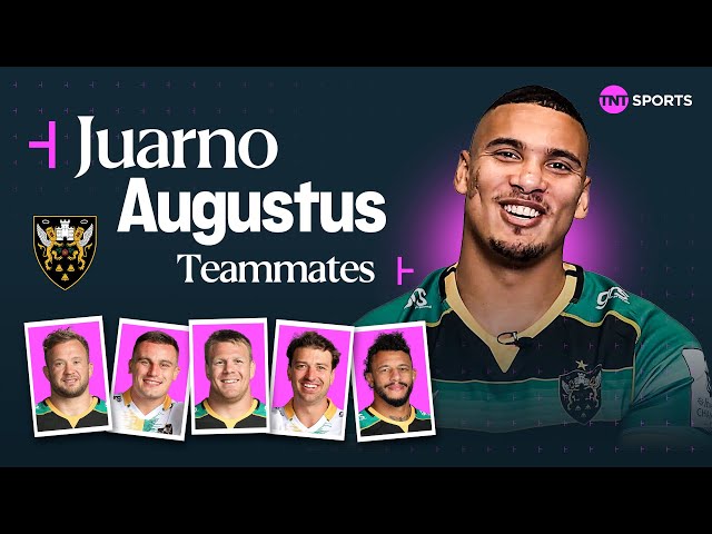 Teammates: Northampton Saints' Juarno Augustus describes his teammates in one word 😇