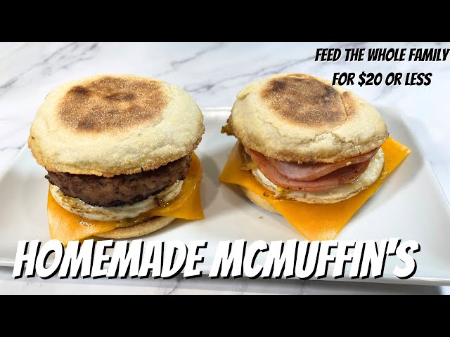 Simple and Delicious Homemade McMuffins | Copycat McDonald’s Egg McMuffins at Home | #budgetmeals