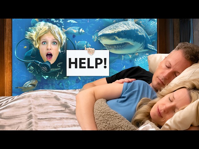 We stayed in an UNDERWATER HOTEL! with SHARKS!