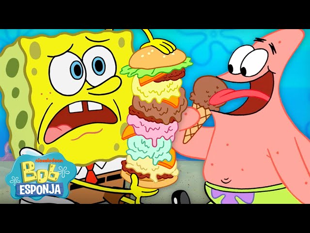 Bob Esponja | 40 Minutos de SORVETE 🍦 |  Bob Esponja em Português