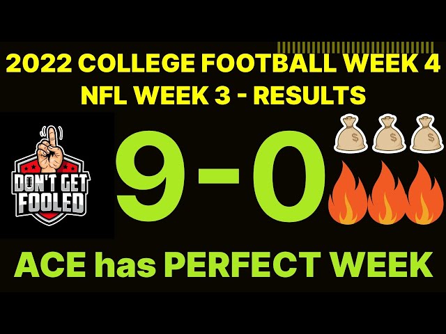 Easy Money 2022 l ACE goes PERFECT 9-0 CF Week 4 & NFL Week 3 Picks l Best Handicapper on Internet