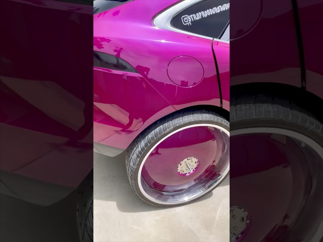 Candy Magenta Jaguar F-Pace on 32’s DUB Floaters