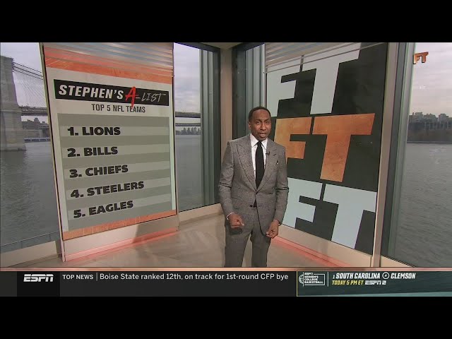 FIRST TAKE | "Steelers are Super Bowl team" - Stephen A. breaks down top 5 NFL team after Week 11