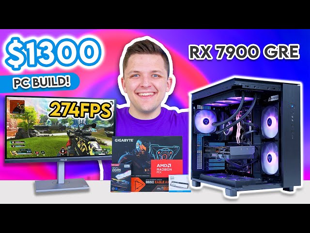 BEST $1300 Gaming PC Build 2024! 🚀 [Full 1440p Build Guide ft. RX 7900 GRE]