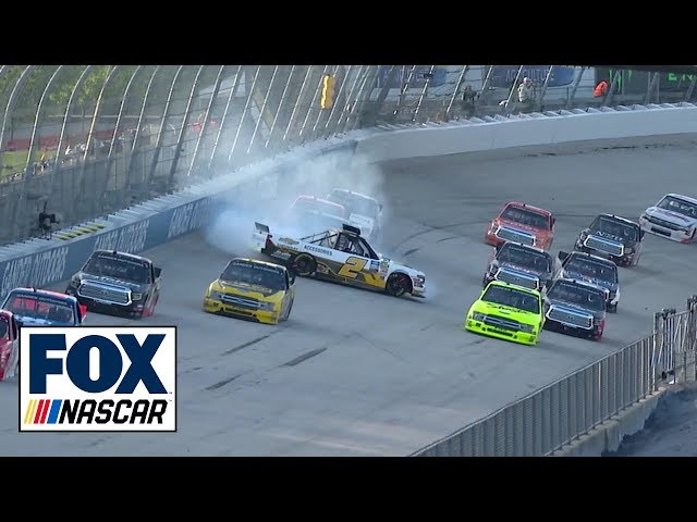 Sheldon Creed loses control and brings out late caution | NASCAR on FOX