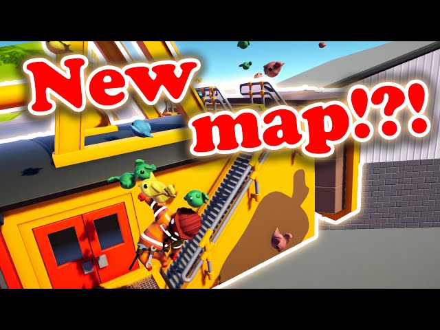 NEW GANG BEASTS MAP!! (CRANE)