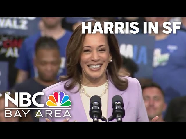 Harris lands in San Francisco