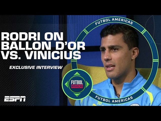 Rodri EXCLUSIVE: Hopes of winning Ballon d’Or vs. Vinicius Jr, Spain’s history & more! | ESPN FC