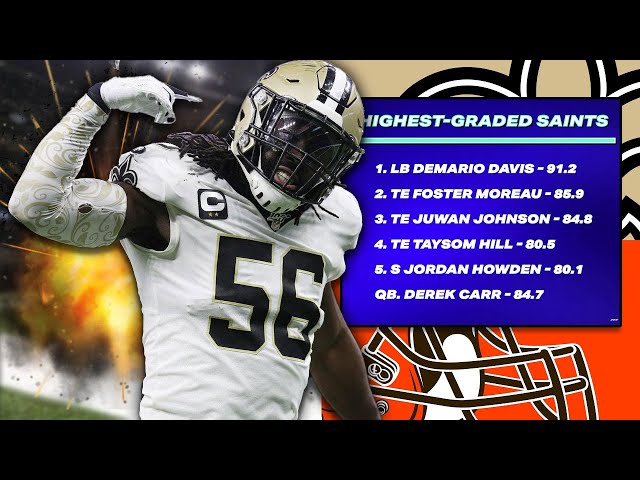 Who Were the New Orleans Saints Top Performers in Win vs. Browns? | PFF Grades Breakdown