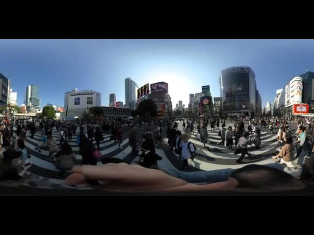 shibuya scramble crossing 360 theta camera view