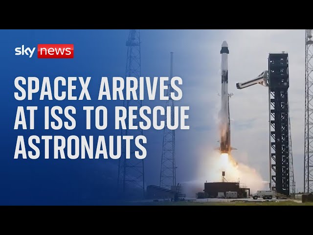 SpaceX capsule arrives at International Space Station to rescue stranded astronauts