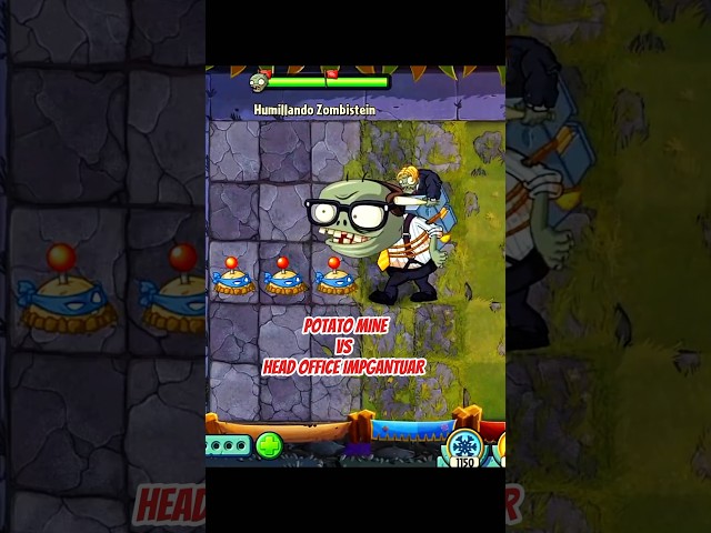 *POTATO MINE VS BIG HEAD IMPGANTUAR#shorts #short #pvz #plantsvszombies #trending #gaming #pvz2.