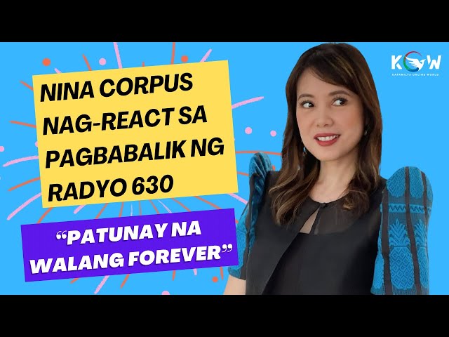 Nina naglabas ng saloobin sa pagbabalik ng Radyo 630 matapos ang ABS-CBN Shutdown