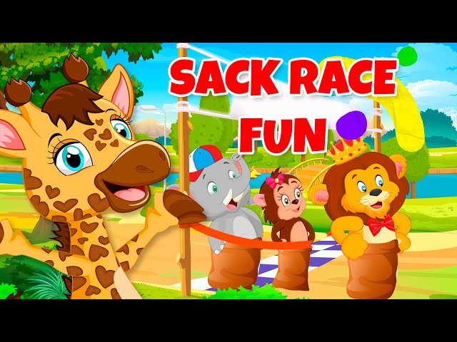 Sack Race Fun with Giramille | Kids Cartoon