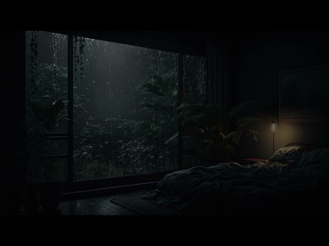 Rainy Nights by the Bedroom Window for Relaxation 🌧️ Fall Asleep to the Melodic Rain by the Window