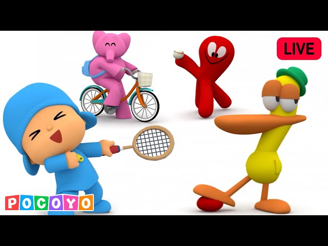 LIVE 🔴 Get active with Pocoyo and Friends  - FUN ACTIVITIES 🎾 | Pocoyo English | Cartoons for Kids