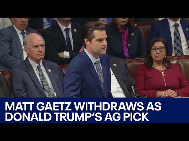 Matt Gaetz withdraws as President-elect Trump’s attorney general pick | FOX 7 Austin